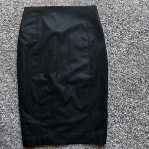 Faux leather pencil skit